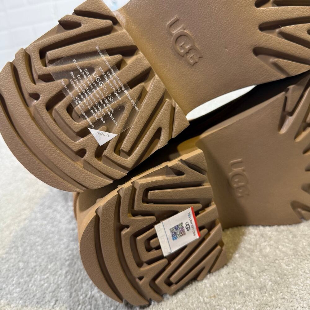 UGG NWOT Classic Twin Seam New Heights Boots Platform Suede Chestnut Womens‎ 10 - Picture 14 of 15